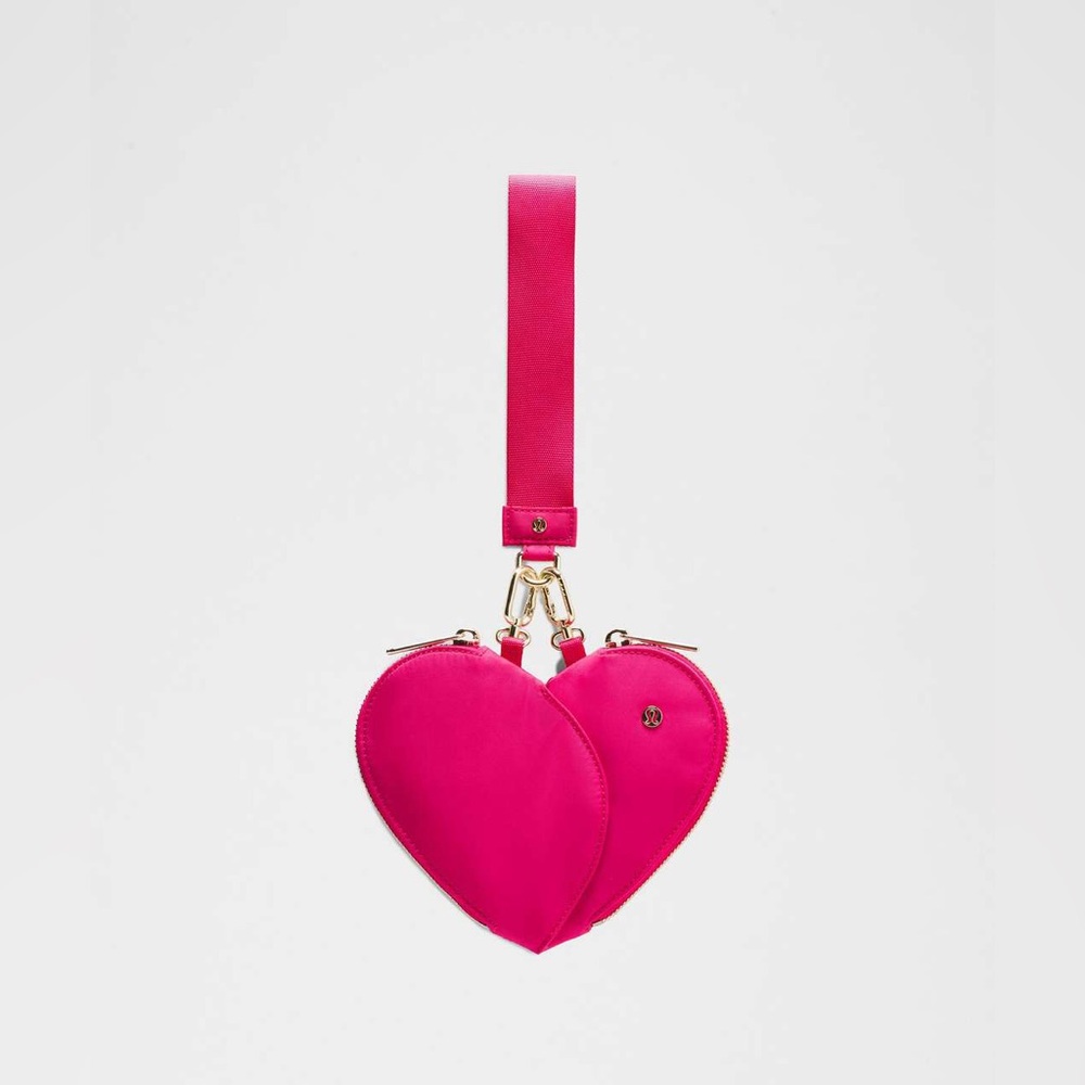Lululemon Dual Pouch Wristlet Heart